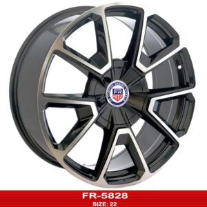 22 inch machined face black Chevrolet Tahoe alloy wheels