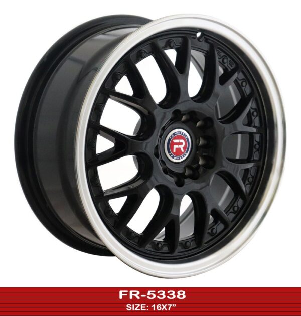 16x7 inch matte black alloy wheels