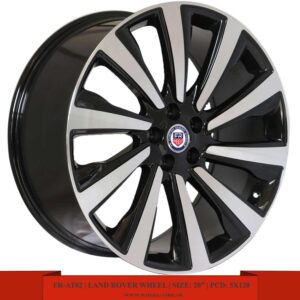 22" matte dark gray and matte black Land Rover alloy wheel