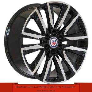 22" matte black Cadillac alloy wheel