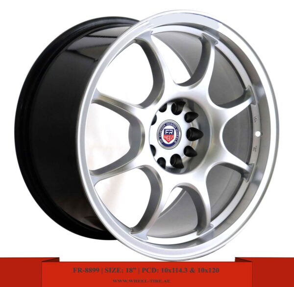 18 inch hyper silver color with blue words alloy wheel