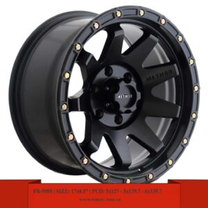 17" matte black F150, Nissan VTC, Platinum, Sierra, Silverado, Hilux, FJ Cruiser, Prado, Land Cruiser 22+ and Pajero alloy wheels