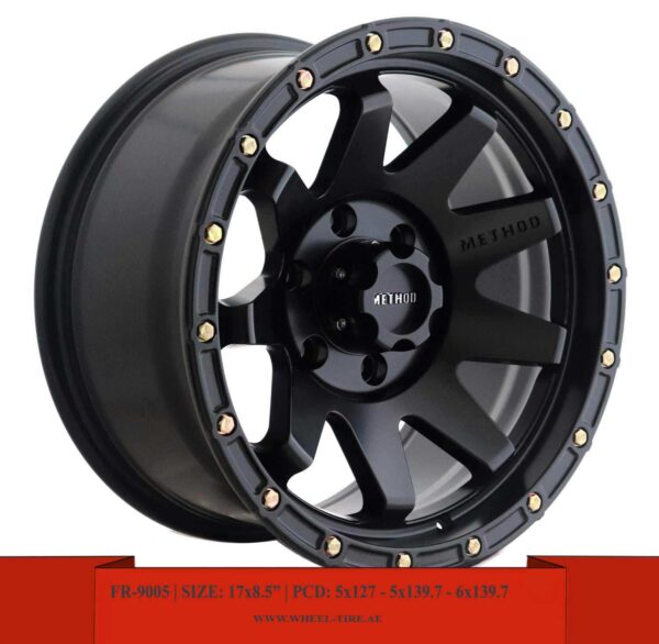 17" matte black F150, Nissan VTC, Platinum, Sierra, Silverado, Hilux, FJ Cruiser, Prado, Land Cruiser 22+ and Pajero alloy wheels