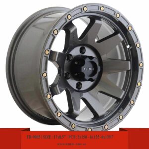 17" Titanium color F150, Patrol, VTC, Platinum, Sierra, Silverado, Hilux, FJ Cruiser, Prado, Land Cruiser 22+ and Pajero Method Wheels