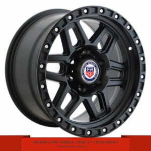 17" black GMC alloy wheel
