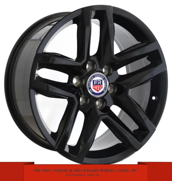 20" glossy black Chevrolet Silverado and Tahoe alloy wheel