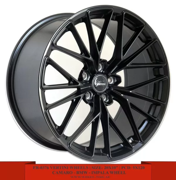20" VERTINI matte black Chevrolet Camaro, Impala and BMW alloy wheels