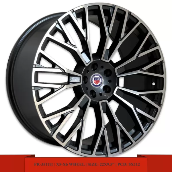 22 inch dark matte gray BMW X5 and X6 alloy wheels