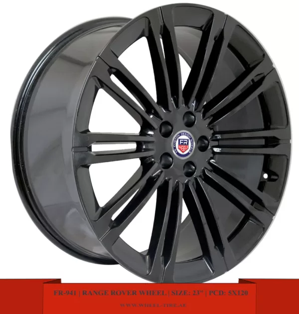 23" matte black alloy wheel for Range Rover Evoque