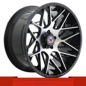 20" machined matte black Jeep Grand Cherokee and Jeep Wrangler alloy wheels