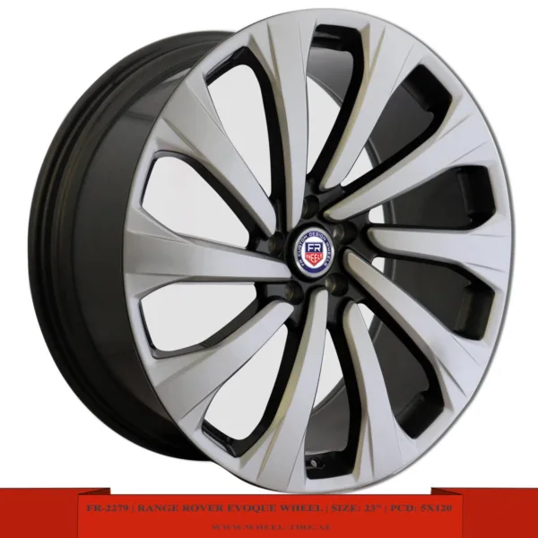 23" silver gray Range Rover Evoque alloy wheels