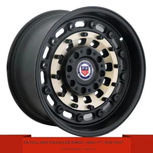 17" Brown on matte black alloy wheels for Jeep Wrangler 4x4