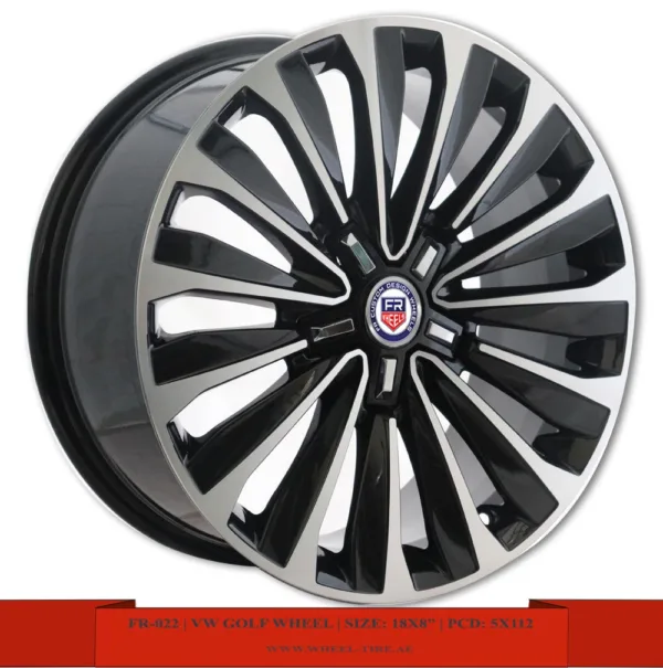 18" Matte black alloy wheel for Volkswagen Golf cars