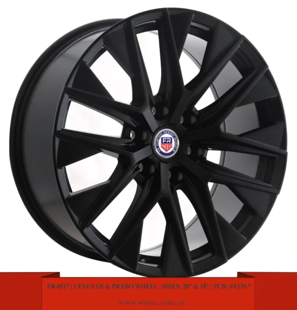 18" & 20" matte black alloy wheels for Lexus GX and Toyota Prado
