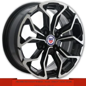 15" matte black Peugeot alloy wheel