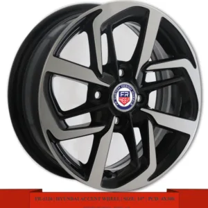 14" matte black alloy wheels for Hyundai Accent