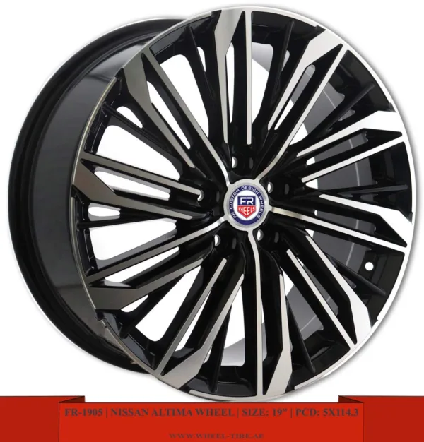 19" matte gray and matte black alloy wheels for Nissan Altima cars