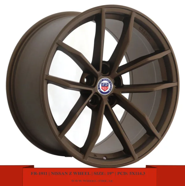 19" dark gray alloy wheels for the Nissan new Z sport cars
