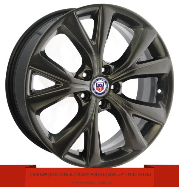 19" dark hyper black alloy wheels for Hyundai Tucson and Santa Fe