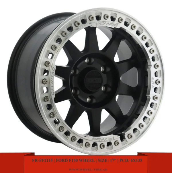 17" black with beadlocks Flow Forged Wheels for Ford F150 Trucks
