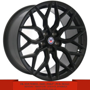 19" matte black alloy wheels for Ford Mustang, Nissan GTR, Lexus GS, and Lexus IS