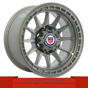 15" Matte Silver Alloy Wheels for Toyota Prado, Hilux, FJ Cruiser, Chevrolet Silverado, Nissan VETC and GMC Sierra