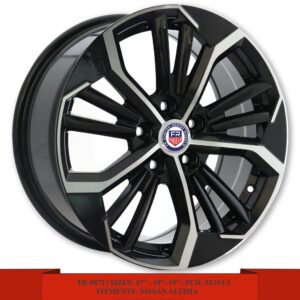 17", 18" and 19" matte black Alloy Wheels for Nissan Altima