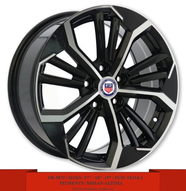 17", 18" and 19" matte black Alloy Wheels for Nissan Altima