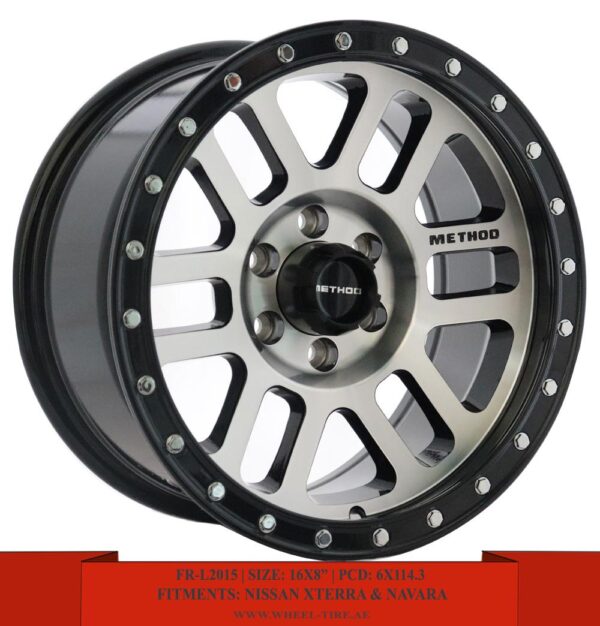 16" matte bronze with matte black lip, 16" matte matte black and 16" matte gray with matte black lip alloy wheels for Nissan Xterra and Nissan Navara