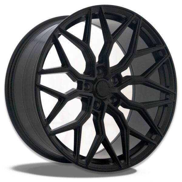 19" Matte black alloy wheels for Nissan GTR + Z, Ford Mustang, Dodge Challenger and Charger