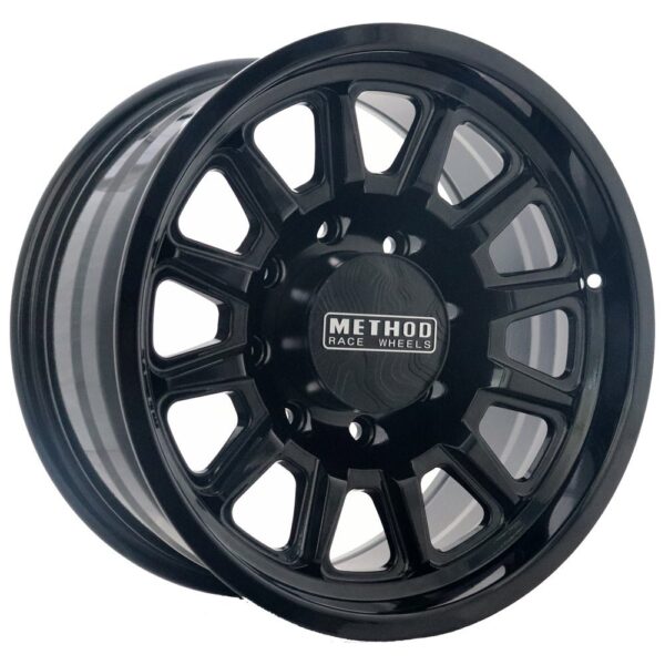 17" glossy black method alloy wheels for Sierra 2500, Silverado 2500, Ford F250 and Ford F350