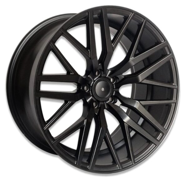 20" Machined Silver and Matte Black Alloy Wheels for Ford Mustang and Dodge Charger and Challenger Sport Cars - Image 2