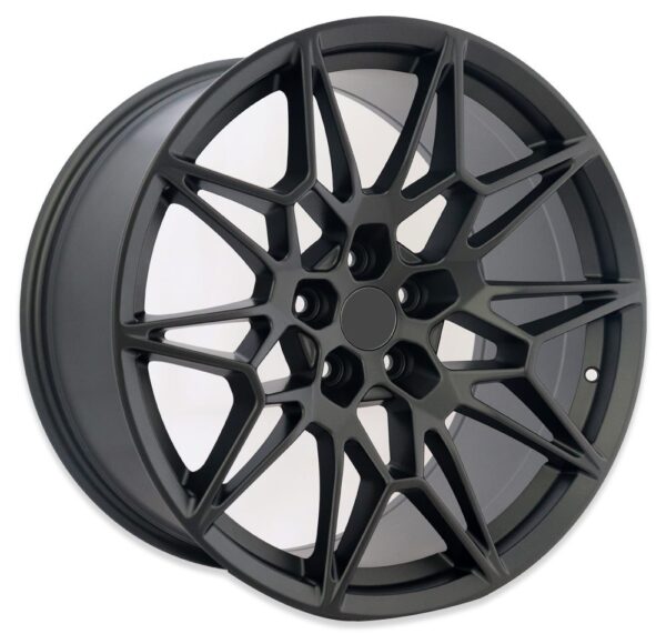 20" matte black, matte gray or glossy black alloy wheels for Ford Mustang, Dodge Challenger, Charger, Nissan GTR or Nissan Z350 Sport Cars