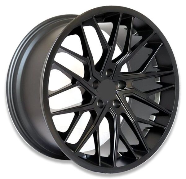 20" machined silver and matte black alloy wheels for Ford Mustang, Nissan GTR, Dodge Challenger and Charger - Image 2