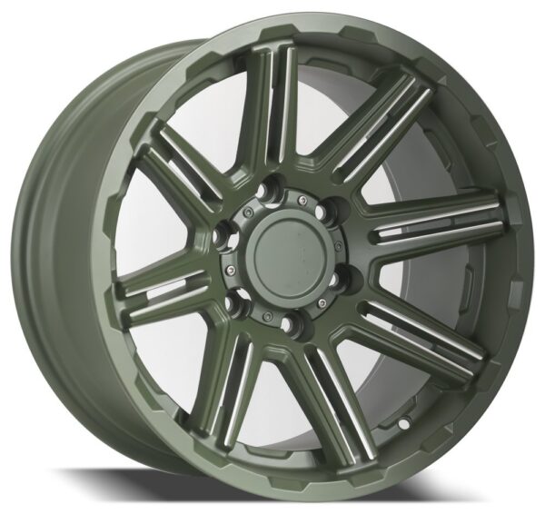 FR-1861 OLIVE GREEN 17" ALLOY WHEELS FOR NISSAN Y61 VTC, TOYOTA HILUX, FJ CRUISER, AND TACOMA