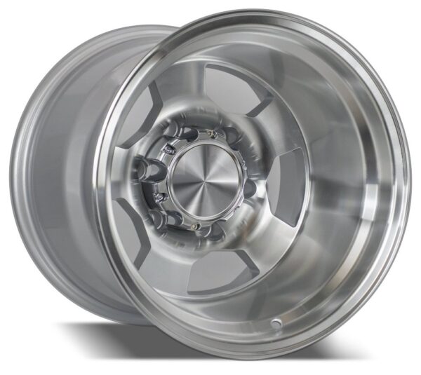 FR-472 MACHINED SILVER 15" ALLOY WHEELS FOR ALL KIND OF CARS WITH 6-LUG WHEELS