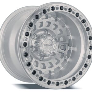 FR-FF2132 TITANIA BEADLOCK 16" MACHINED SILVER WHEELS FOR ALL CARS WITH 6-LUG WHEELS