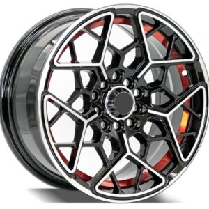 FR-009 MACHINED BLACK 15" ALLOY WHEELS FOR COROLLA, CAMRY, SENTRA AND ALTIMA