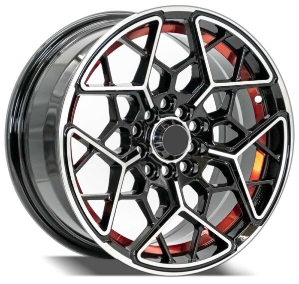 FR-009 MACHINED BLACK 15" ALLOY WHEELS FOR COROLLA, CAMRY, SENTRA AND ALTIMA