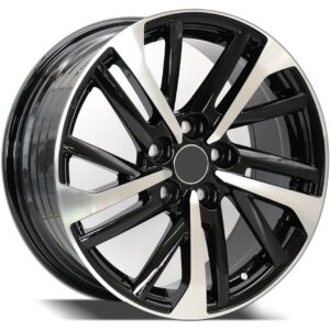 FR-8026 WHEELS 17" MACHINED BLACK ALLOYS FOR TOYOTA COROLLA CROSS, CAMRY AND AVALON