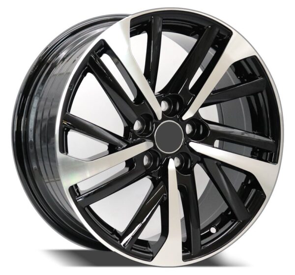 FR-8026 WHEELS 17" MACHINED BLACK ALLOYS FOR TOYOTA COROLLA CROSS, CAMRY AND AVALON