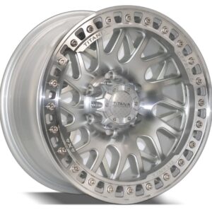 TITANIA BYD BEADLOCK 17 INCH MACHINED SILVER WHEELS FOR VTC, PAJERO, FJ, PRADO CARS...