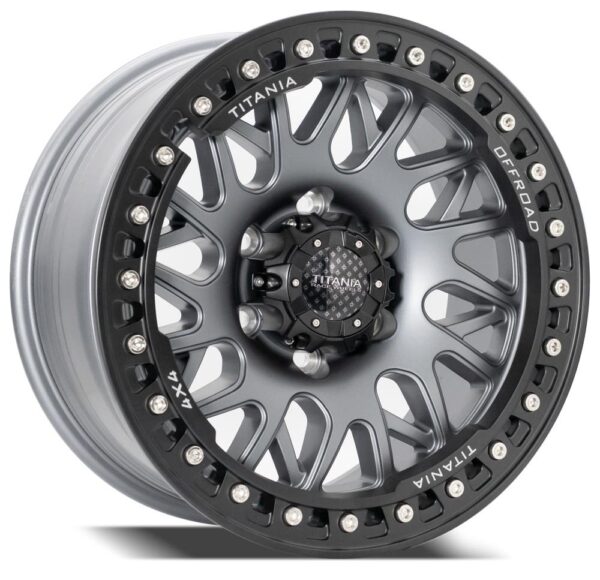 TITANIA BYD BEADLOCK 17 INCH MACHINED SILVER WHEELS FOR VTC, PAJERO, FJ, PRADO CARS... - Image 4