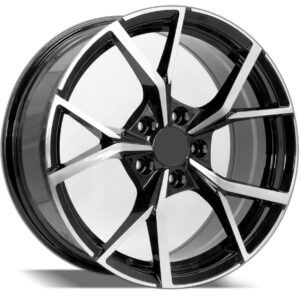 FR-FBX256 MACHINED BLACK 17" ALLOY WHEELS FOR VW GOLF
