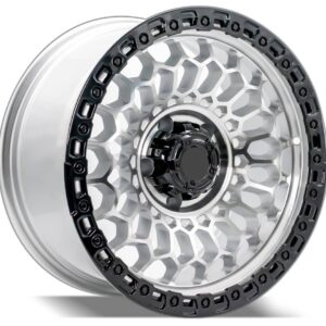 FR-FBX357 MACHINED FACE SILVER WITH BLACK LIP 17" ALLOY WHEELS FOR OLD LAND CRUISER