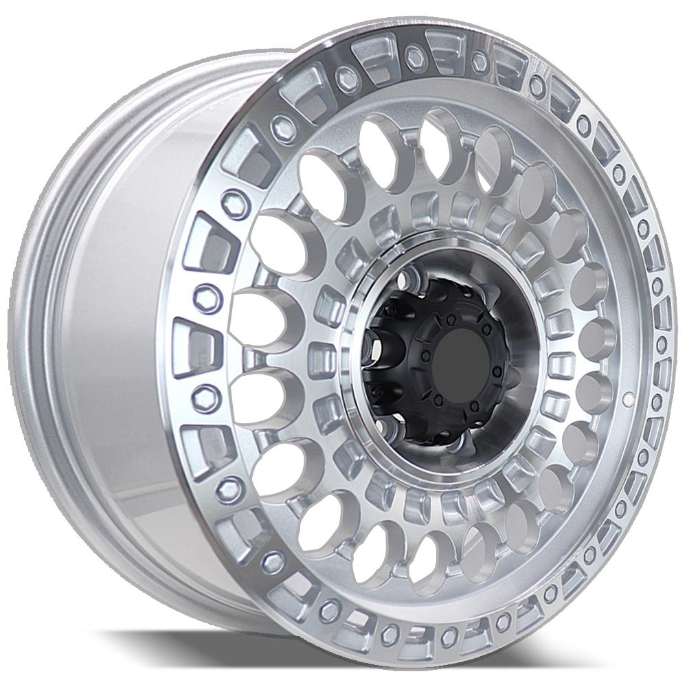 FR-JT220 Machined Silver 17" Alloy Wheels for Ford F150 Trucks