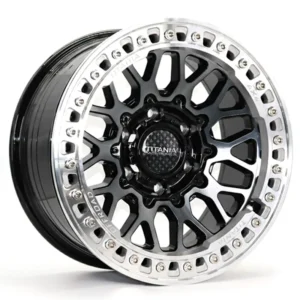 FR-FF2131 17-inch Beadlock Wheels for Toyota Land Cruiser, Prado, Hilux, Nissan Patrol, Navarra, Mitsubishi Pajero, and GMC Yukon