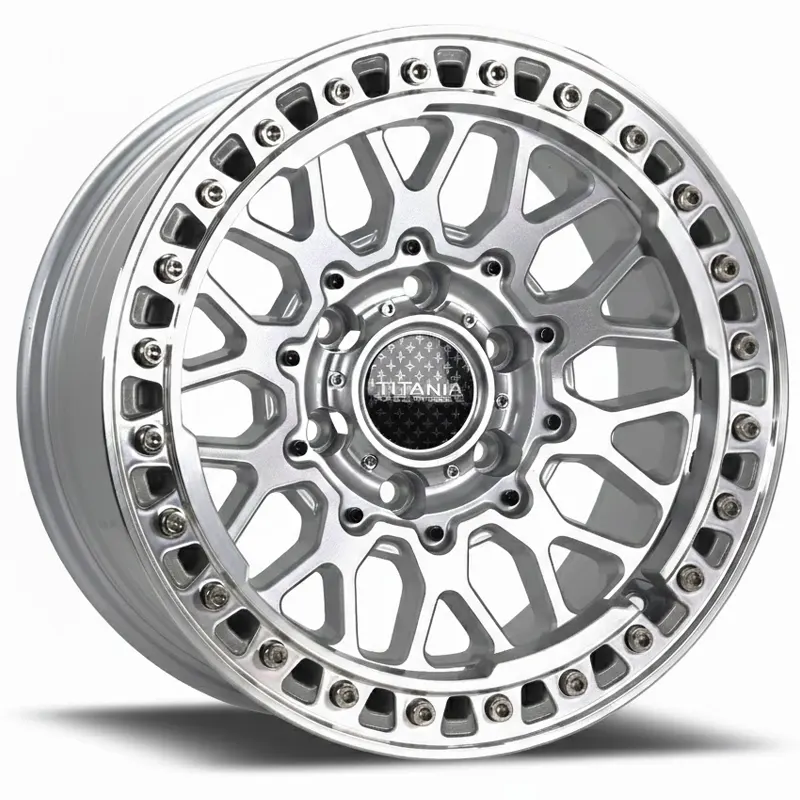 FR-FF2131 17-inch Beadlock Wheels for Toyota Land Cruiser, Prado, Hilux, Nissan Patrol, Navarra, Mitsubishi Pajero, and GMC Yukon - Image 2