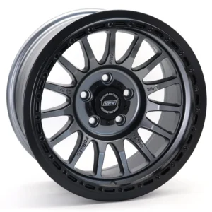 RRW 16-inch Off-Road Alloy Wheel Rim | 5x114.3 PCD | ET0 Offset | Matte Gray Face & Matte Black Lip | 71.6mm CB