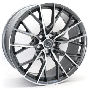 19-Inch Staggered Alloy Wheel Set for Lexus IS, GS & RC | 19x8 Front / 19x9 Rear | 5x114.3 Bolt Pattern | ET32 Offset | 60.1mm Center Bore | Matte Gunmetal Diamond Cut Performance Wheels